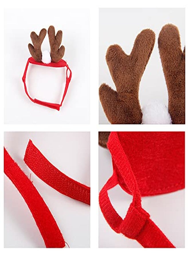 PETLESO Cat Reindeer Antlers with Christmas Scarf, Small Dog Santa Costume, Pet Xmas Outfits for Kitten, Puppy - Image 3